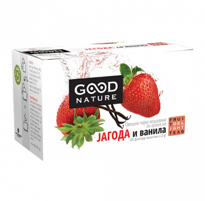 Strawberry & Vanilla flavor Fruit tea blend - 20 tea bags