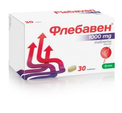 FLEBAVEN 1000mg 30 tablets - treatment of chronic venous disease and hemorrhoids.